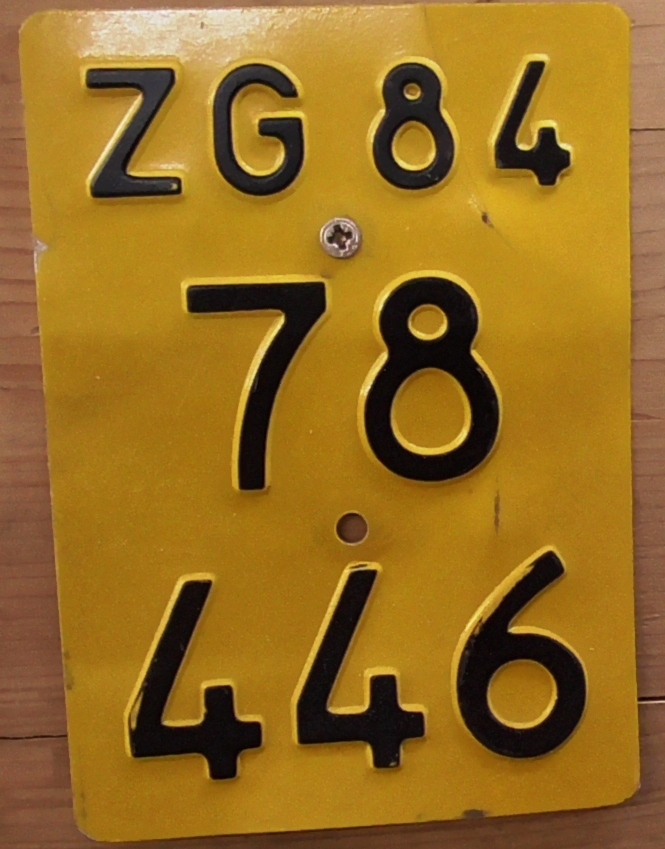 Kennzeichen DKW Moped Zündapp etc. Nummernschild von 1971 Kreidler 